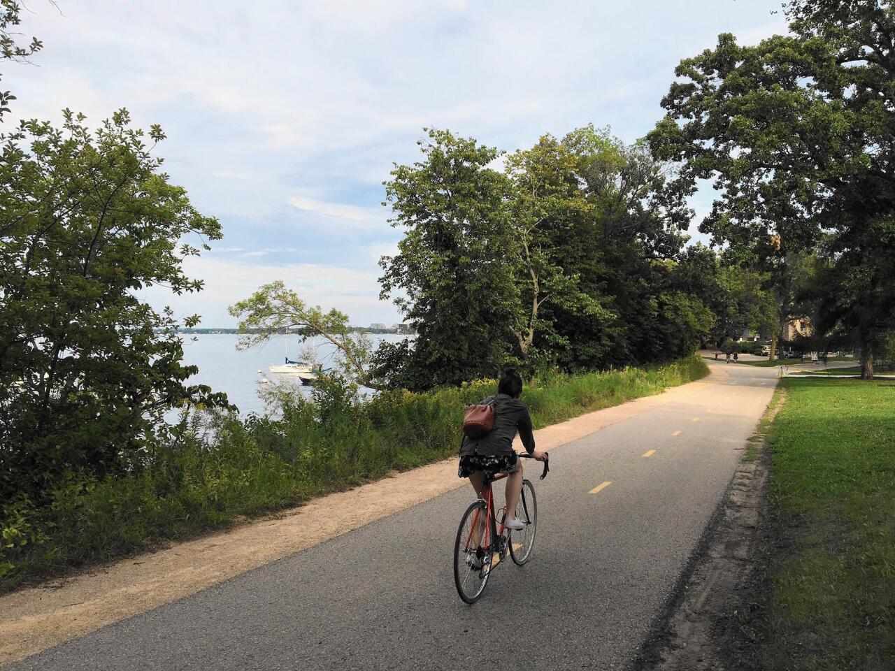 Lakefront path in Madison