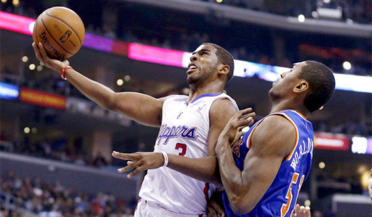 Chris Paul had 15 points with seven assists and five rebounds before exiting the game against the New York Knicks in the third quarter on Wednesday with a hamstring injury.