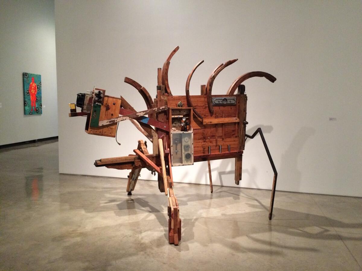 "Transmutante," 2012, a sculpture by Tijuana artist Alejandro Zacarías, who is known for transforming bits of industrial scrap into multimedia works.