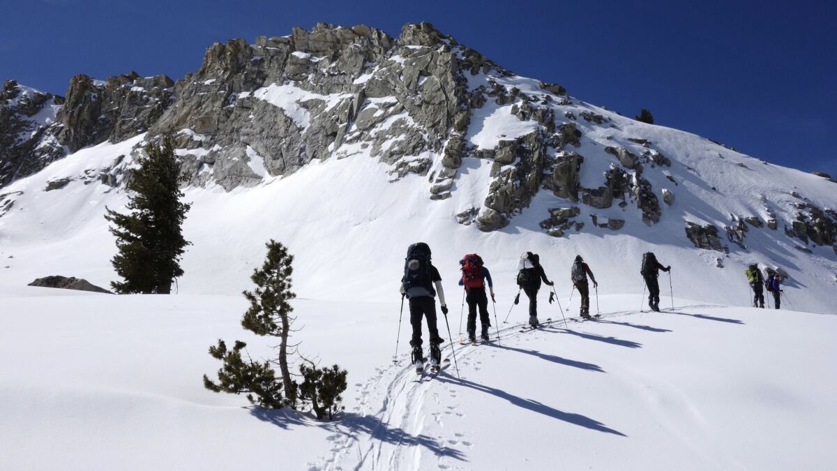Skiers move through Sequoia National Park in this 2016 file photo. The federal government shutdown is affecting visitor access to the park.