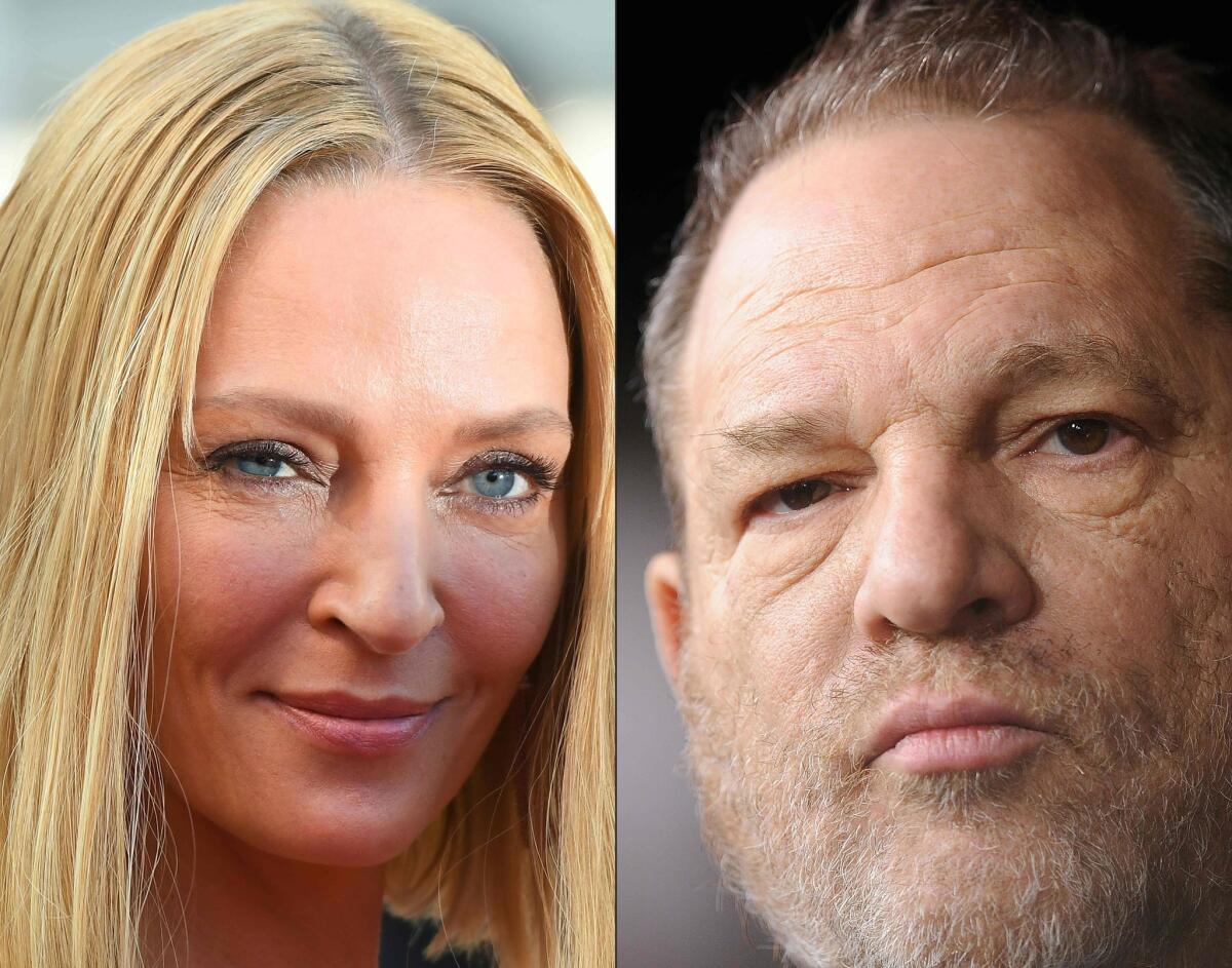 Uma Thurman y Harvey Weinstein