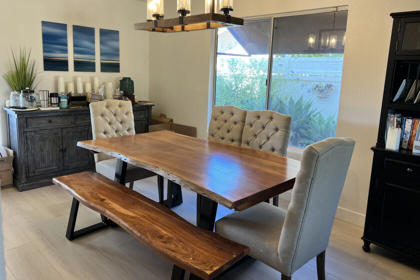 A custom-made table from Rustic Home Interiors.