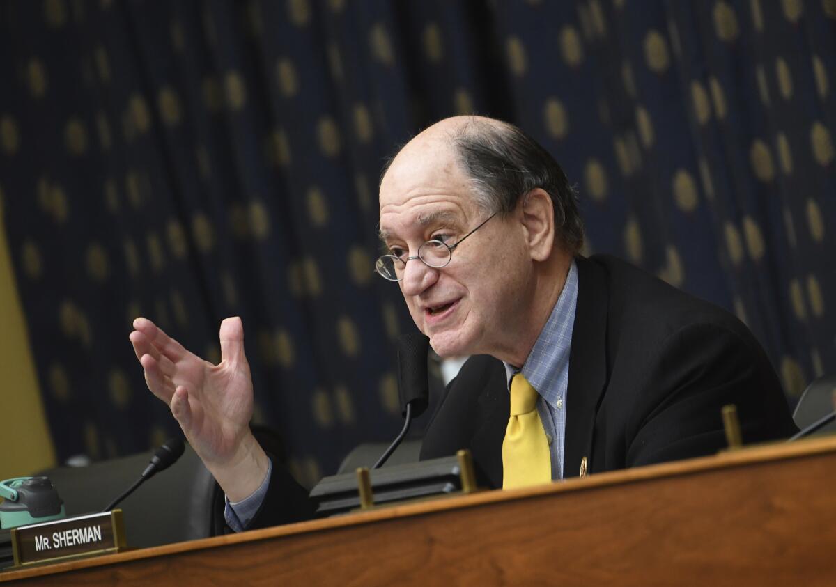 Sept. 2020 photo of Rep. Brad Sherman on Capitol Hill in Washington. 