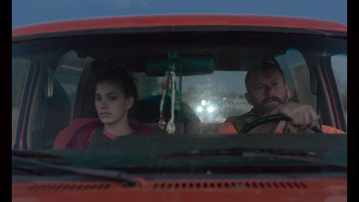Camila Morrone and James Badge Dale in “Mickey and the Bear.”