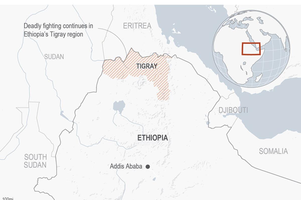 The Tigray region of Ethiopia.