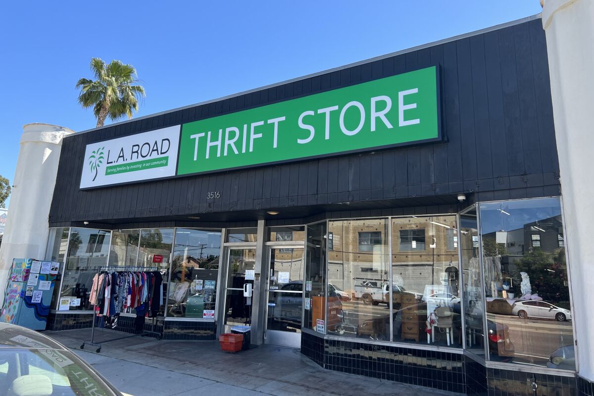 The front of L.A. Road Thrift Store