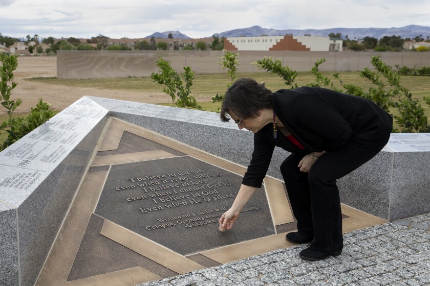 Esther Finder, representative of a group of Holocaust survivors in southern Nevada.
