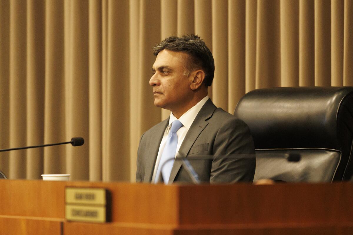 Torrance City Councilmember Asam Sheikh at City Hall.