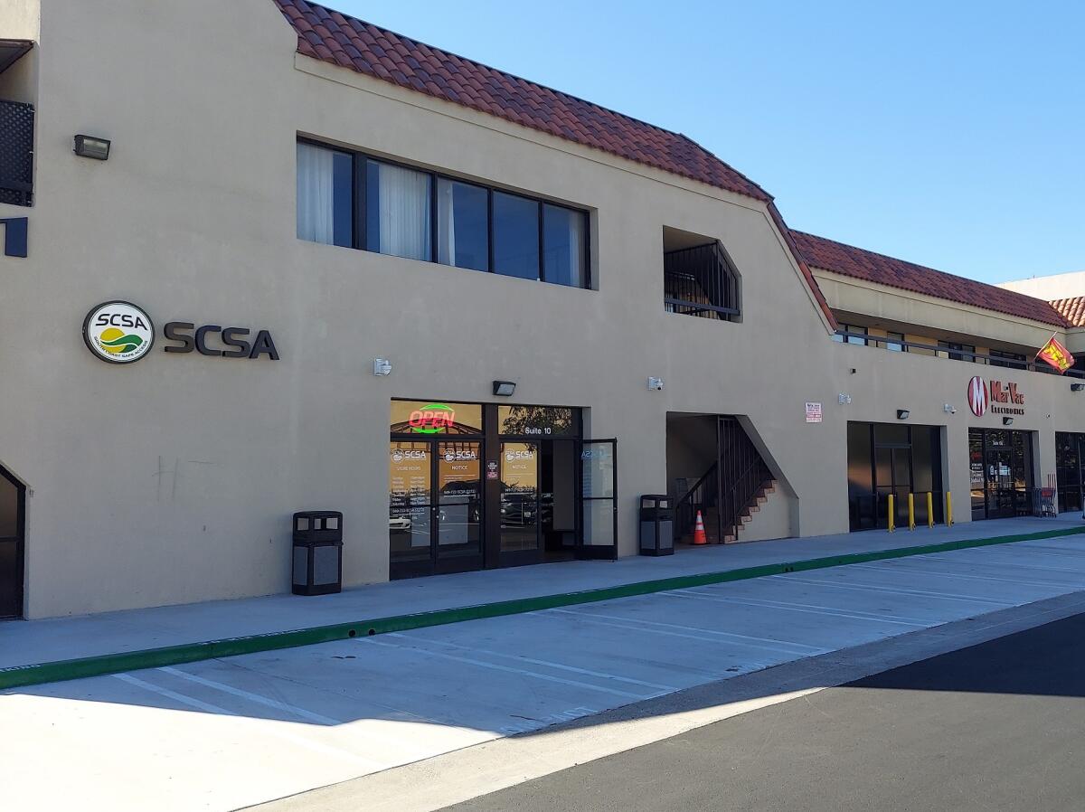 SCSA stands next to MarVac off Harbor Boulevard in Costa Mesa.