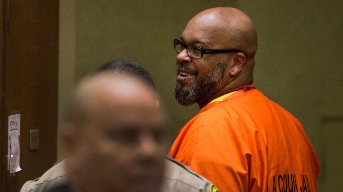 Former rap tycoon Marion “Suge” Knight, pictured at an earlier court hearing, has hired a new attorney to represent him against accusations he criminally threatened the man who directed “Straight Outta Compton.”