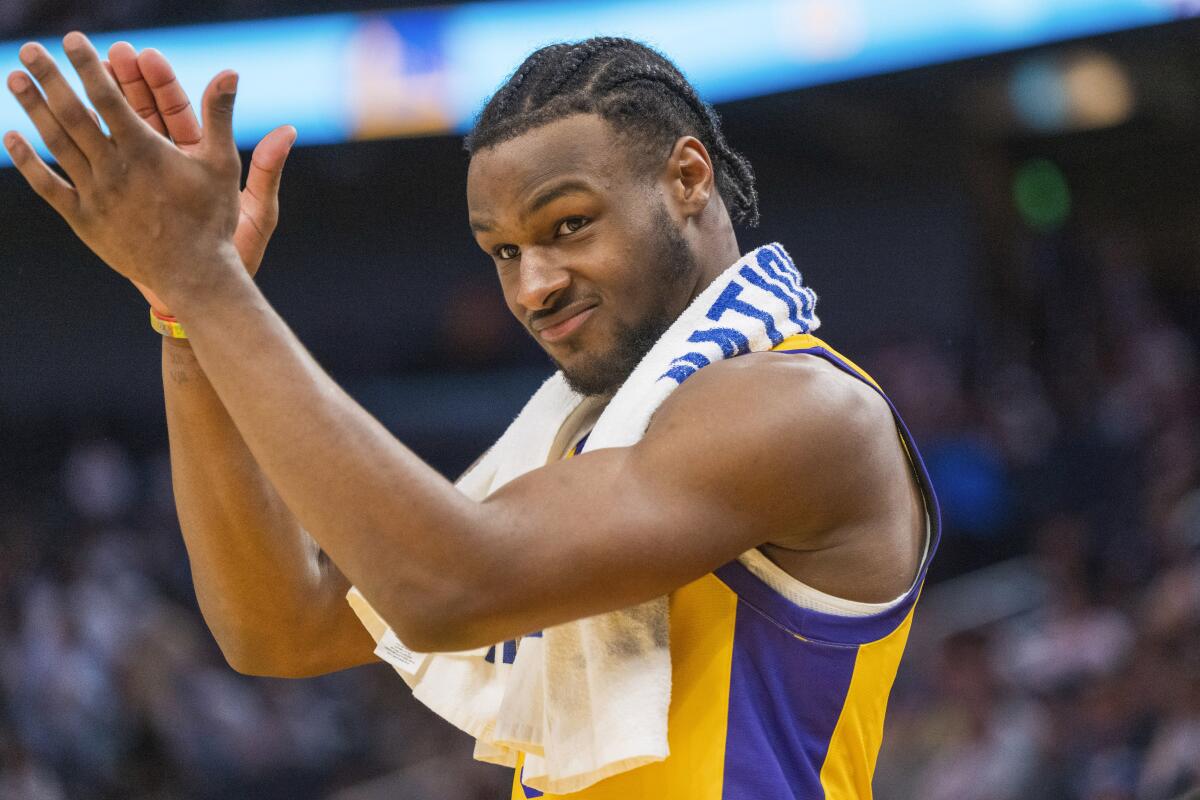 Granderson: Bronny James is seeing the downside of being a nepo baby - Los Angeles Times