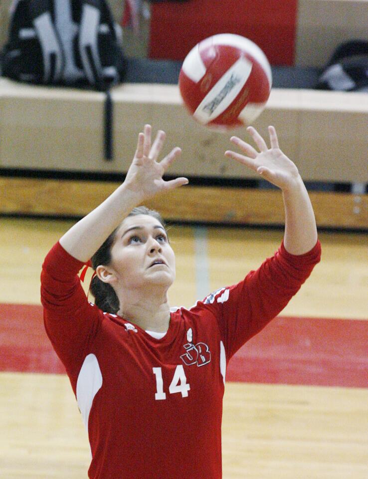 Photo Gallery: Burroughs v. Arcadia Pacific League girls volleyball