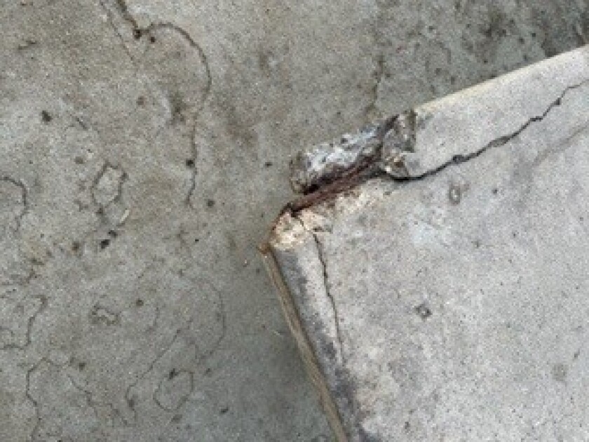 One of the benches shows a lot of wear and tear.