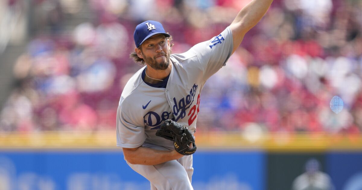 ‘He’s kind of the stopper.’ Clayton Kershaw helps Dodgers end their skid