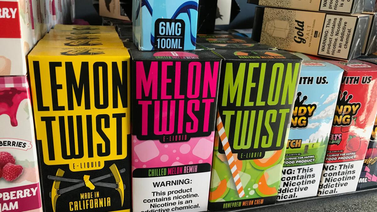 Fruity flavors lure teens into vaping longer and taking more puffs, study says - Los Angeles Times Fruity flavors lure teens into vaping longer and taking more puffs, study says - Los Angeles Times