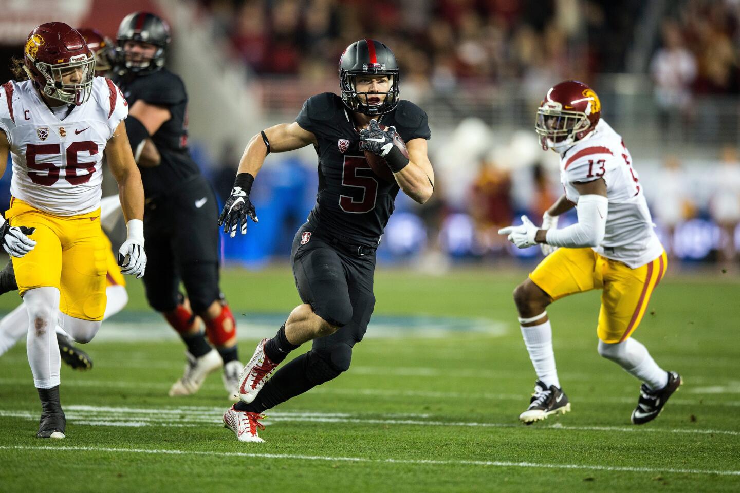 Stanford's Christian McCaffrey is Pac-Man against USC in Pac-12 championship