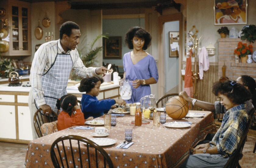 A family around a kitchen table