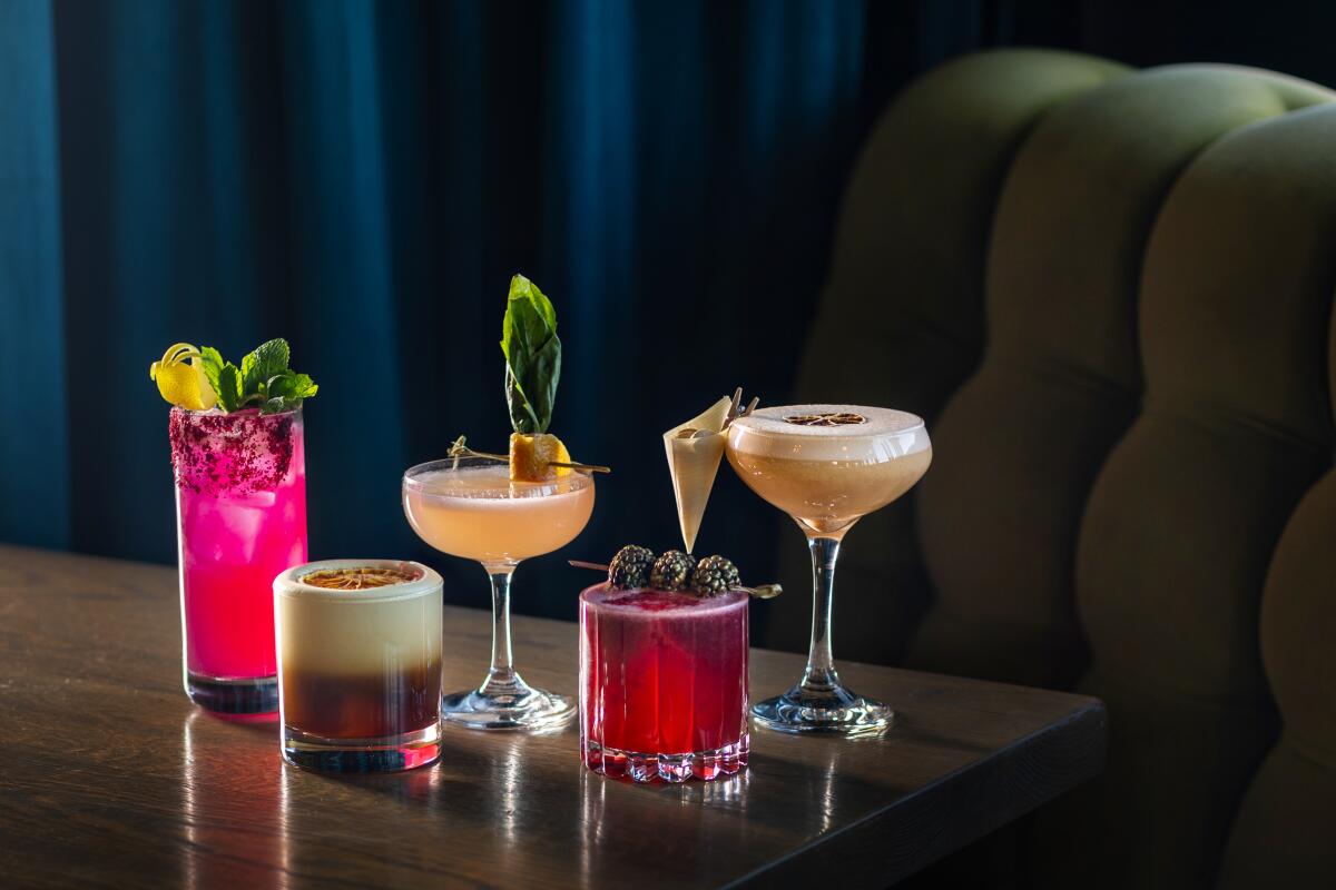 A selection of cocktails from Fable & Spirit 