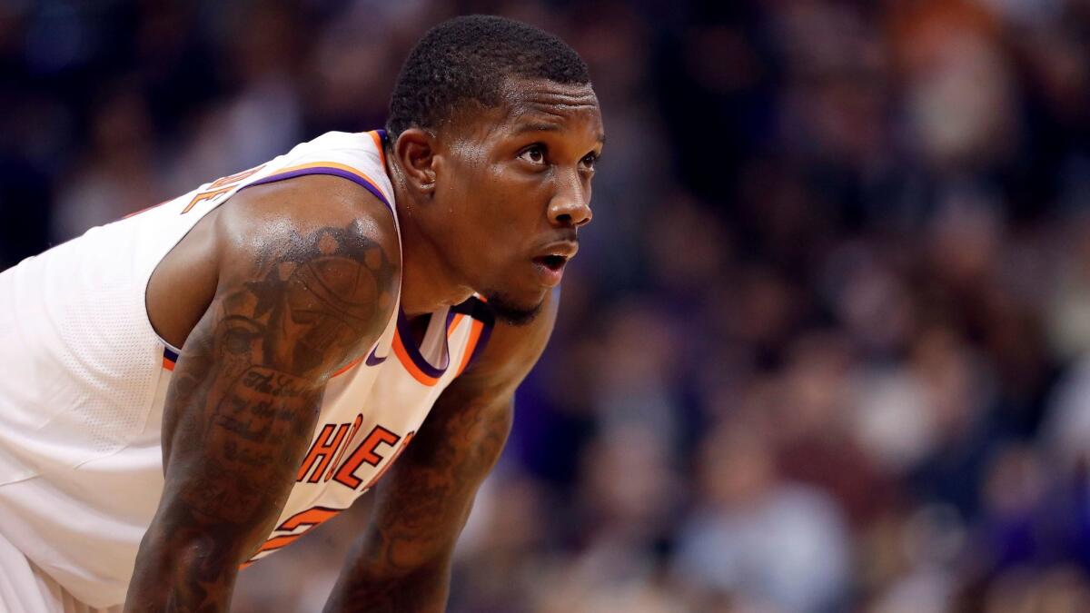 Phoenix Suns guard Eric Bledsoe watches a free throw against the Portland Trail Blazers on Oct. 18.