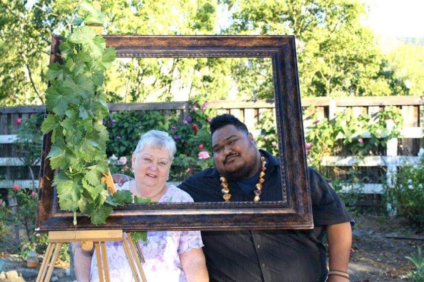 Nate Soroko with his mother JoAnn Carlson.
