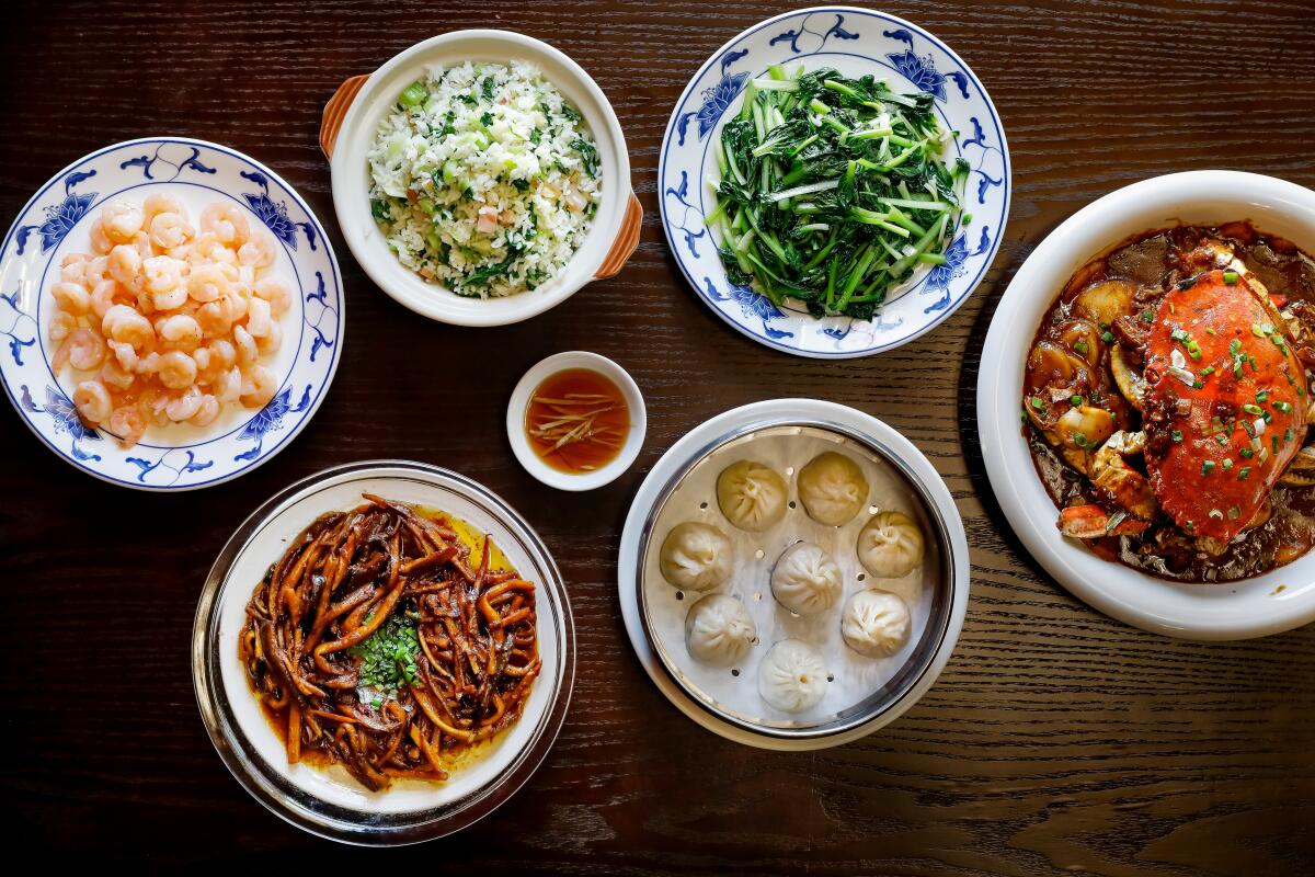 Shanghai-style dishes at the San Gabriel restaurant Wangjia.