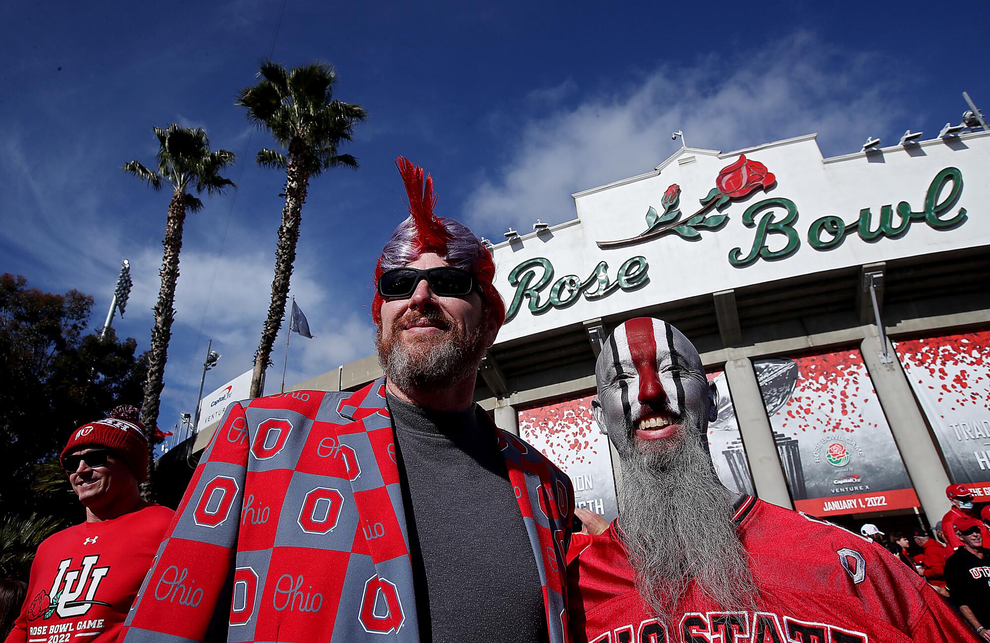 Ohio State fans dress up for the game.