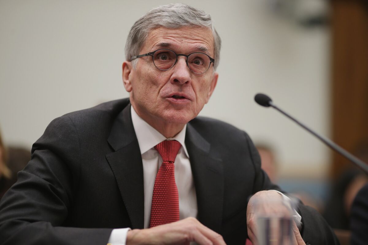 Federal Communications Commission Chairman Tom Wheeler testifies before the House Judiciary Committee in March.