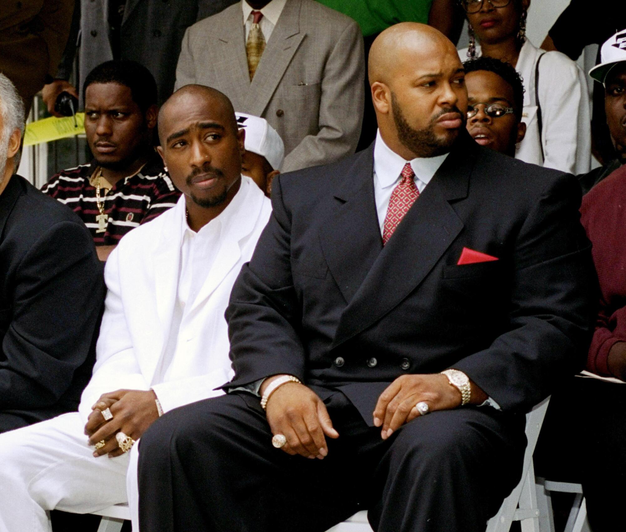 Rapper Tupac Shakur and Marion "Suge" Knight