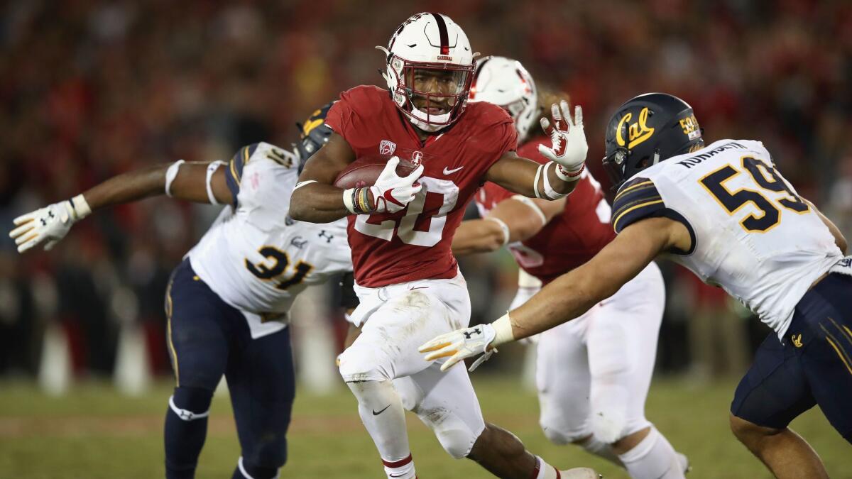 Heisman hopeful Bryce Love and Stanford are headed to the Alamo Bowl to play Texas Christian on Dec. 28.