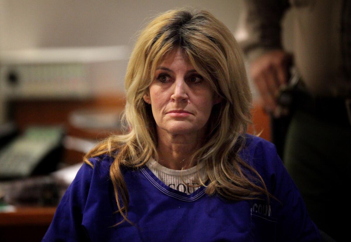 Dawn DaLuise, the owner of a West Hollywood skin-care business, seen here at her arraignment in March, has been acquitted of solicitation of murder and released.