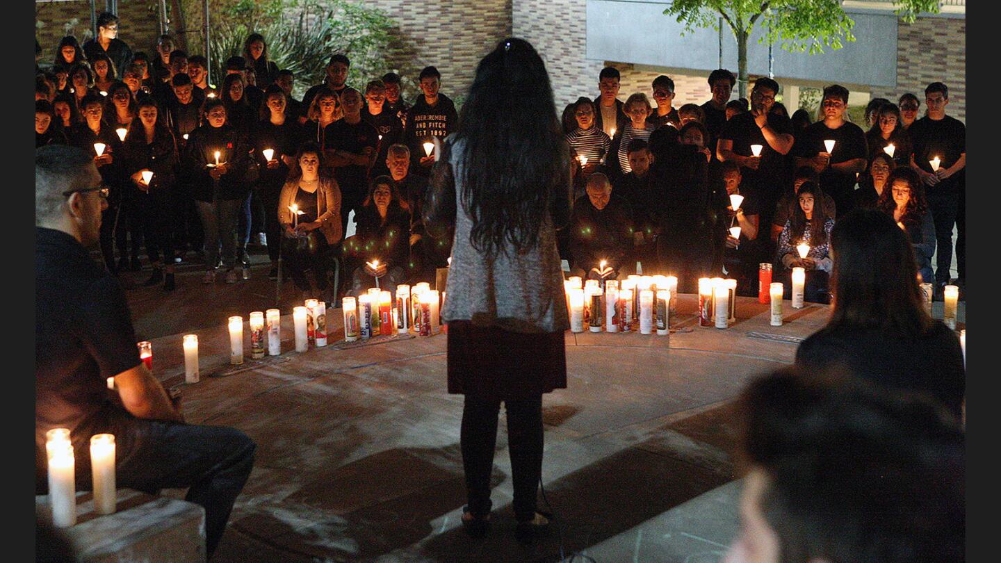 Photo Gallery: Candlelight vigil to remember Hoover student killed in motorcycle crash