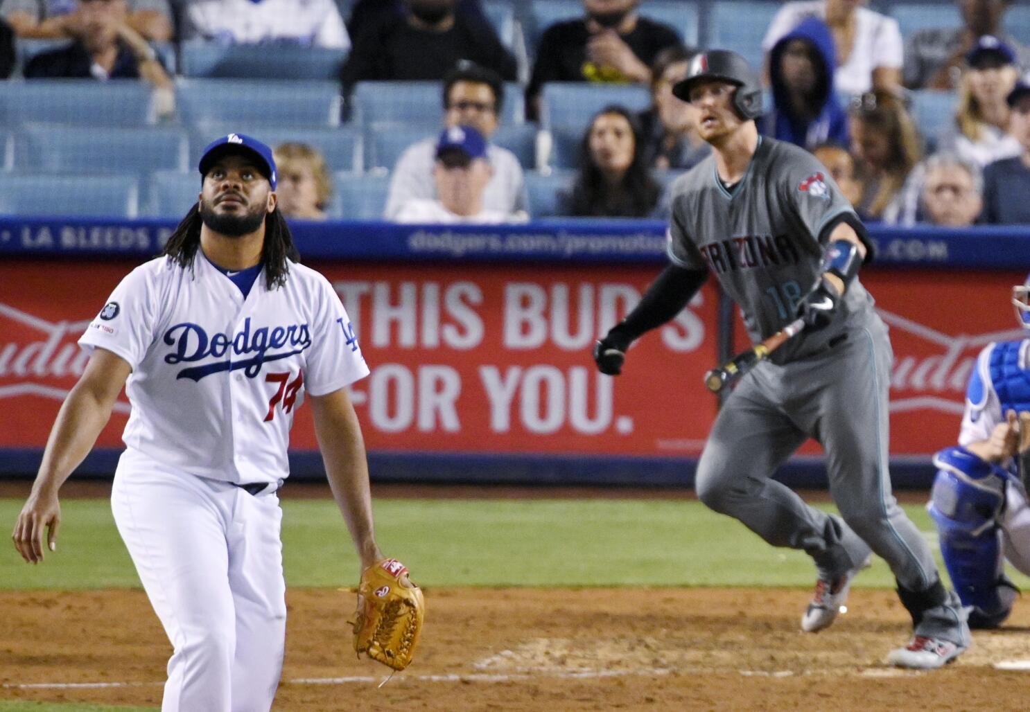 Dodgers beat the Diamondbacks on five straight walks with two outs in ninth  - Los Angeles Times