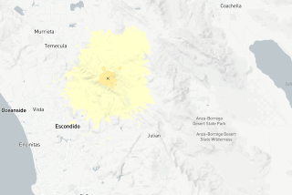 A magnitude 3.7 earthquake was reported May 13 at 6:32 a.m. 14 miles from Escondido, Calif.
