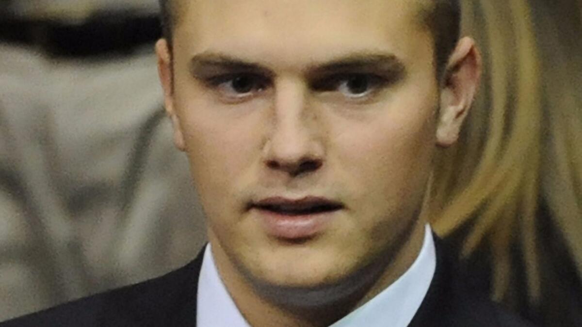 Track Palin is shown at the Republican National Convention in St. Paul, Minn., in September 2008.