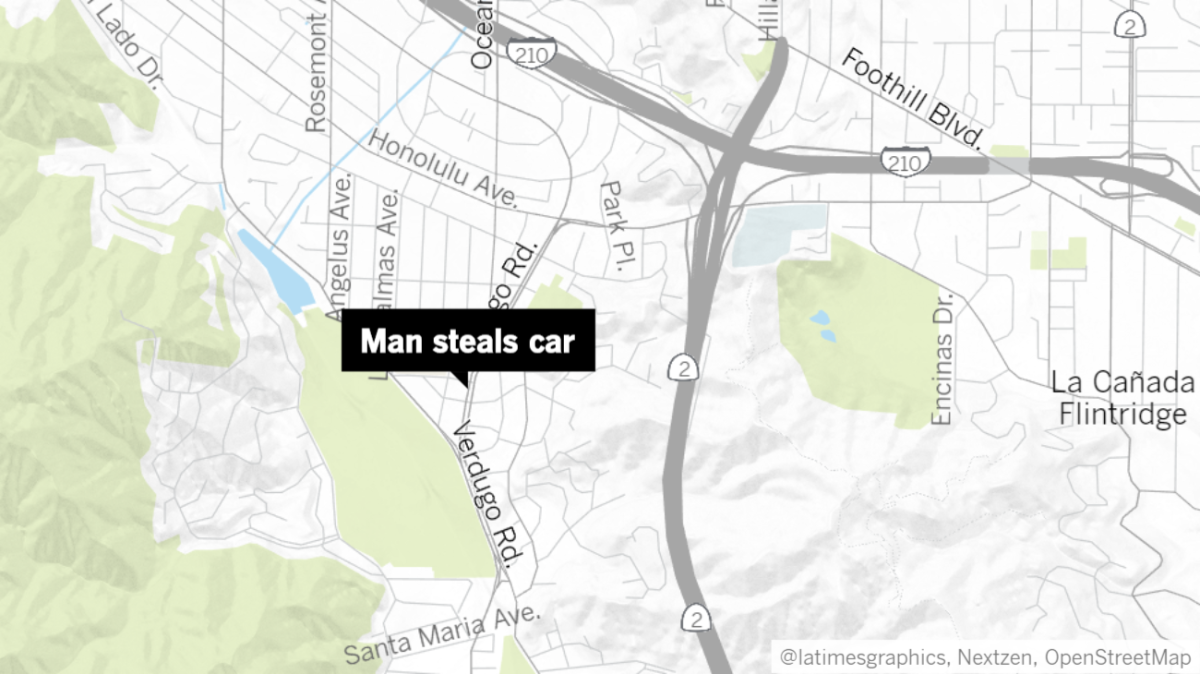 A carjacking suspect reportedly threatened a man in La Crescenta into handing over his vehicle after claiming he had a gun, according to Glendale police.