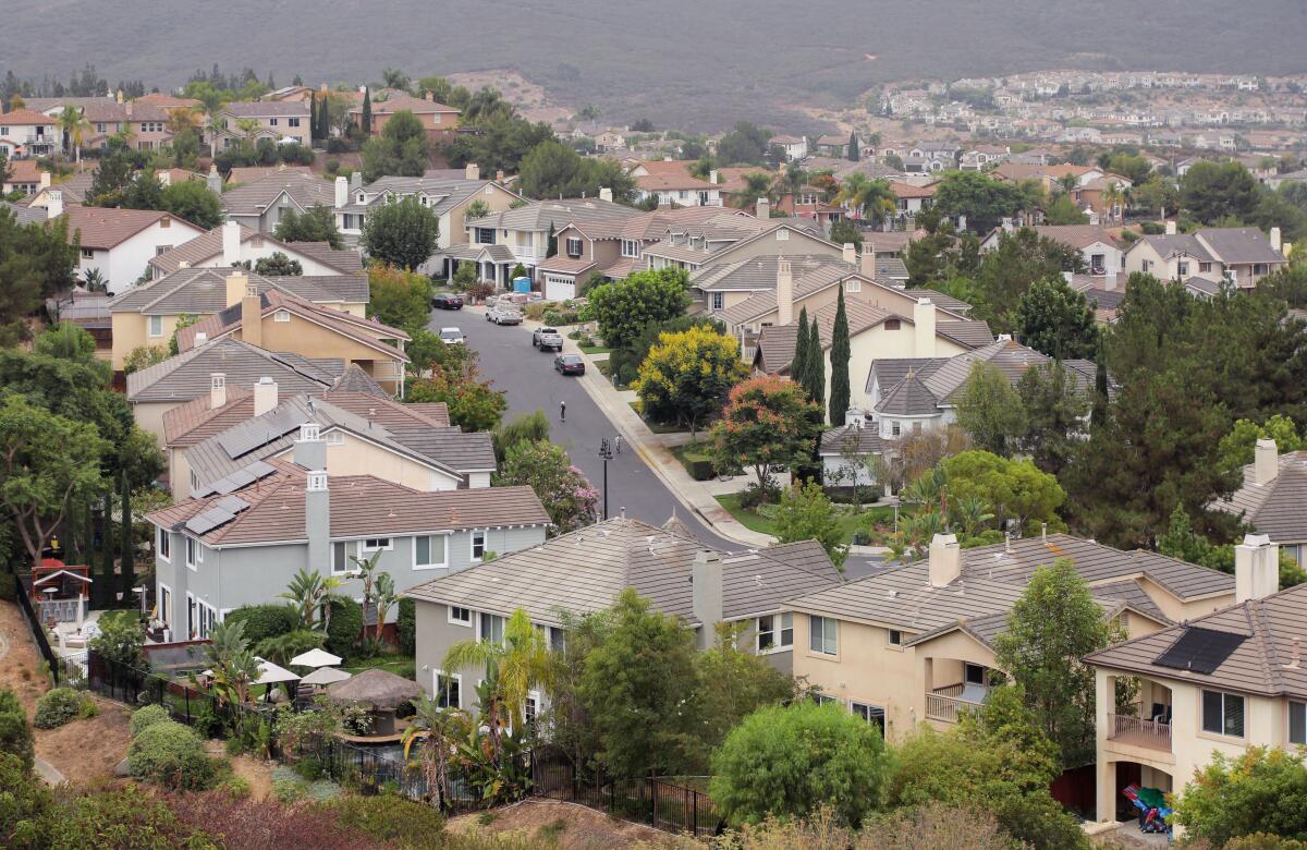 Homes in the San Elijo area in south San Marcos.