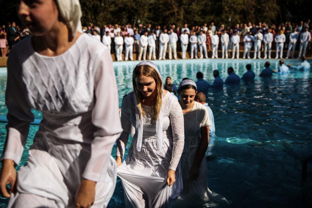 Members of Bethany Slavic Missionary Church are baptized
