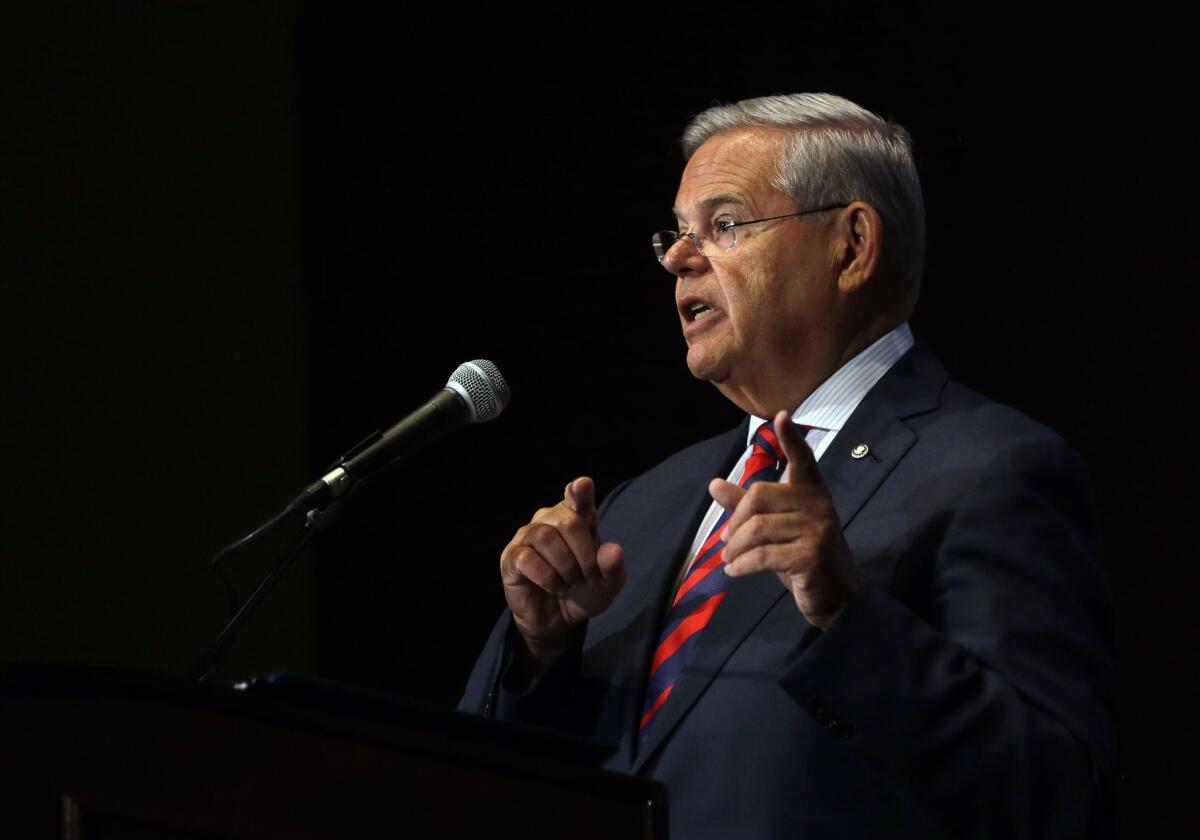 Robert Menendez of New Jersey is one of two Democratic senators to oppose the Iran nuclear deal.