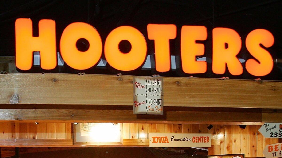 A sign indicating the former Sport Chalet building La Cañada would become a Hooters restaurant was revealed to be a hoax.
