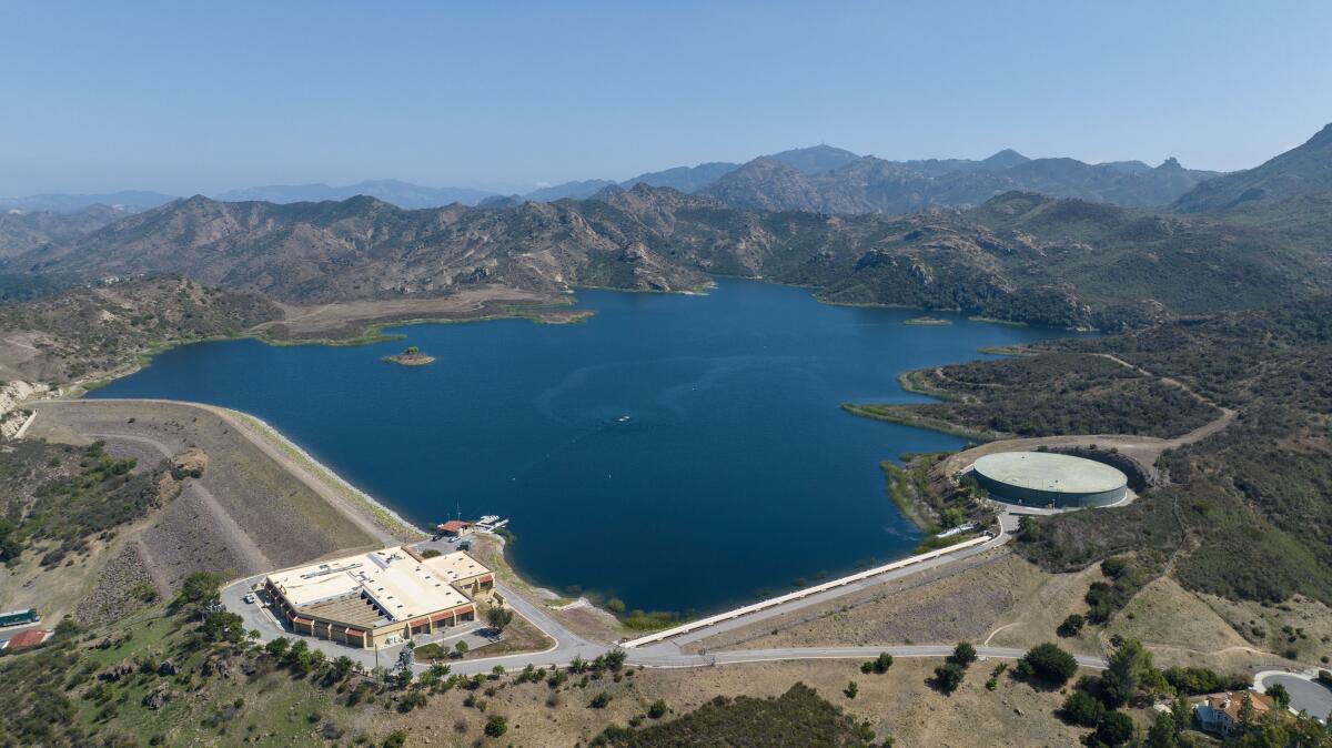 Las Virgenes water district's reservoir