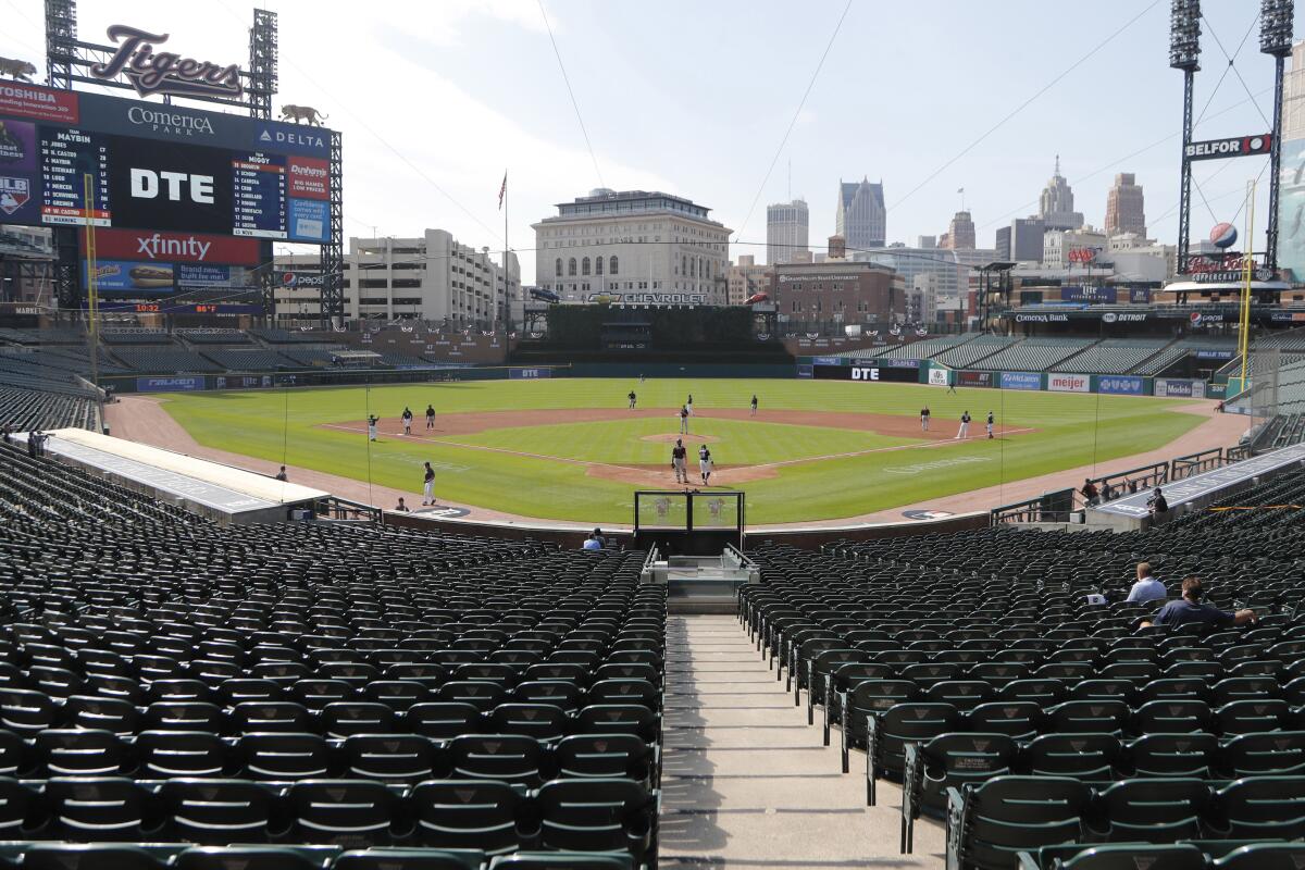 Fan-free baseball games no relief for Motor City's misery - The San Diego  Union-Tribune
