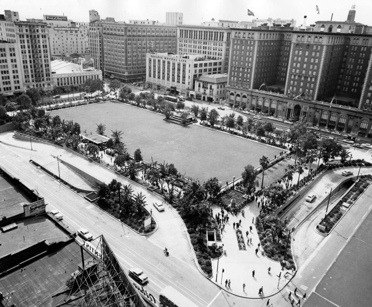 Pershing Square in October 1954.