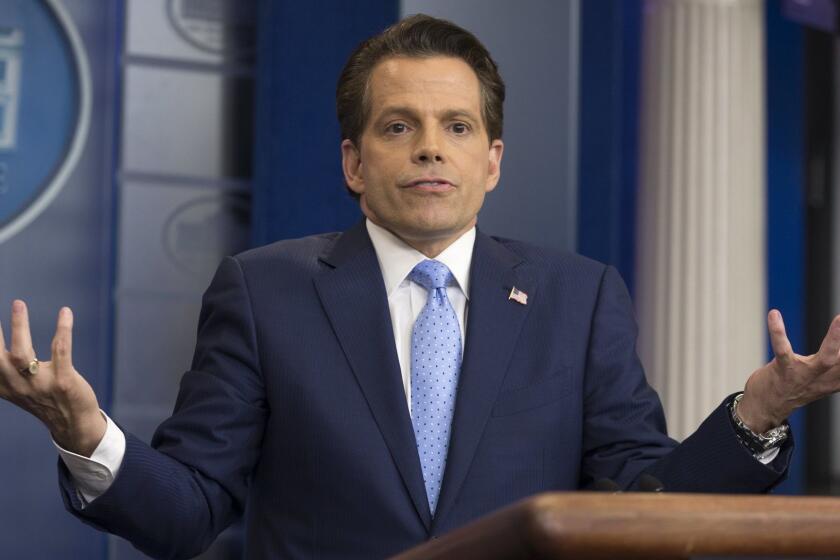 epa06119074 (FILE) White House Communications Director Anthony Scaramucci attends a news conference in the James Brady Press Briefing Room of the White House after former White House Press Secretary Sean Spicer resigned, in Washington, DC, USA, 21 July 2017. US President Donald J. Trump has removed Anthony Scaramucci as White House communications director at the request of new White House Chief of Staff, John F. Kelly in Washington, DC, USA, 25 July 2017. EPA/MICHAEL REYNOLDS ** Usable by LA, CT and MoD ONLY **