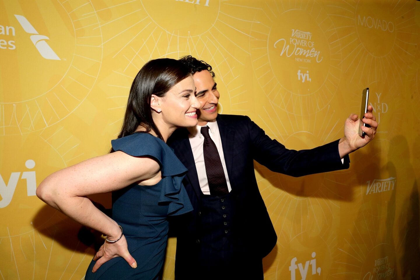 Idina Menzel and Zac Posen attend Variety Power Of Women: New York presented by FYI at Cipriani 42nd Street on April 25, 2014.