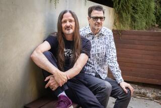 Los Angeles, CA - June 17: LA legends Jeff (right) & Steve McDonald of the band Redd Kross pose for a portrait as they release a new album Candy Coloured Catastrophe on Monday, June 17, 2024 in Los Angeles, CA. (Jason Armond / Los Angeles Times)