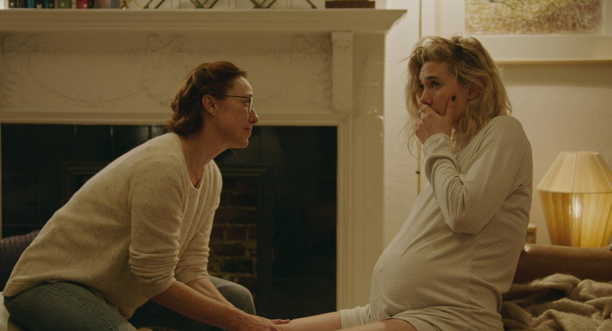 Molly Parker and Vanessa Kirby in the movie "Pieces of a Woman."