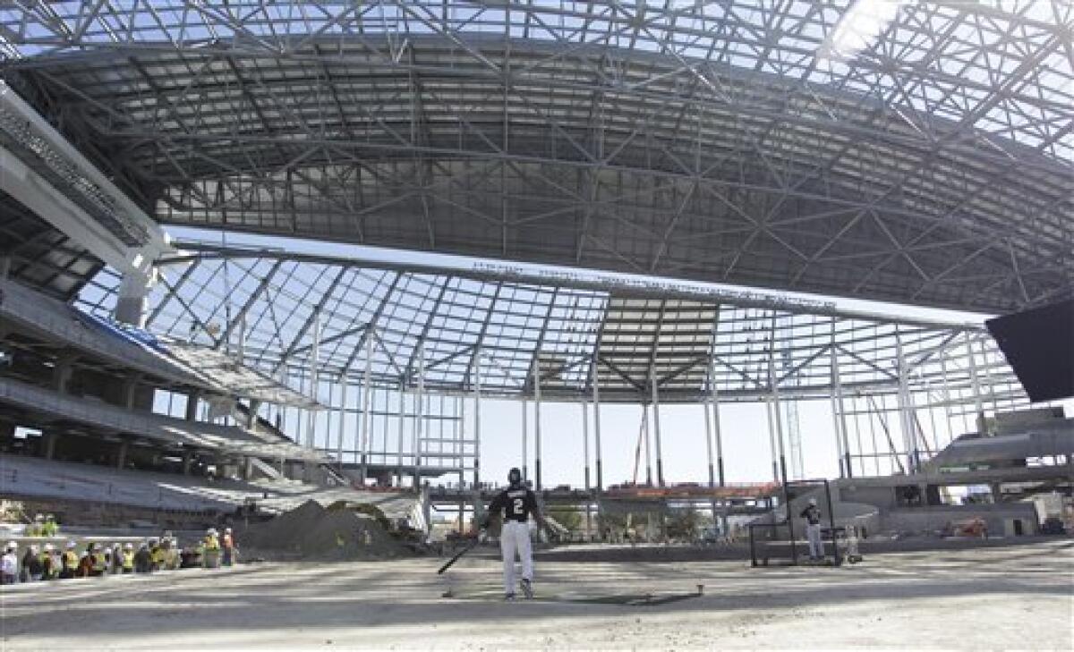 Marlins install first seat at new ballpark