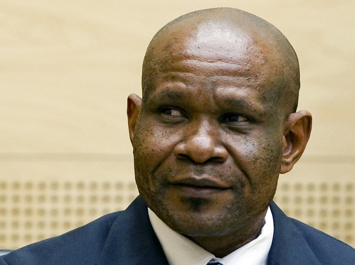 Congolese ex-militia boss Mathieu Ngudjolo listens to the verdict on his trial at the International Criminal Court in The Hague.