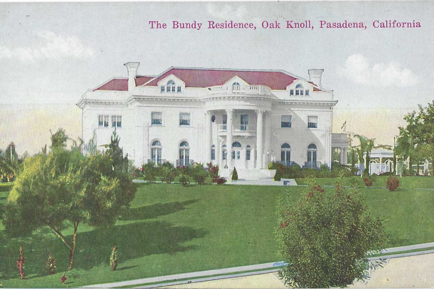 The Bundy Residence, Oak Knoll, Pasadena, California
