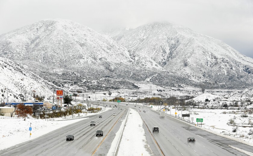 L.A. is pounded by rain, snow and a tornado in wild, winter storm Los